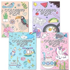 어린이 컬러링북 색칠공부, 1세트, x4종