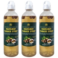 릴리벳 리얼 헤이즐넛시럽 헤이즐넛라떼 헤이즐넛 아메리카노 카페용 시럽 홈카페, 3개, 600g