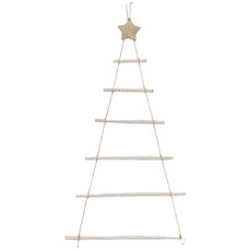 自然素材聖誕樹裝飾木條，教室掛飾小物，聖誕節慶佈置，DIY勞作材料, 原木色, 1個