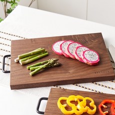 [바우하우스] 북미산 호두나무 도마 모던 4527 대 통원목 월넛도마 +받침대증정, 1개