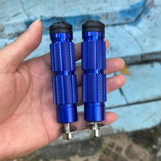 블루 CNC 오토바이 자전거 EBike 조수석 풋 페그 슈퍼73 리어 세트 풋레스트 M8 풋페그 페달 전기 자동차 스쿠터 미니 더트 바이크 고 카트 설치 구멍 8mm