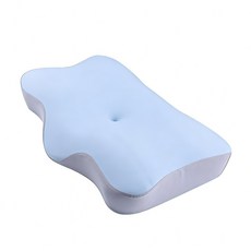메모리폼 인체공학 경추베개 목편한 숙면베개, 하늘색, 1개