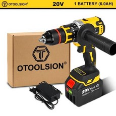 120 Nm 브러시리스 임팩트 드릴 리튬 이온 배터리 전기 드릴 20V 무선 스크루 드라이버 겨울 얼음 낚시를위한 전동 공구, 1battery6AHmailbox, 1개