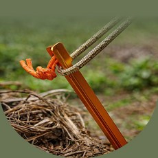 메탈 텐트핀 1P 그라운드팩 텐트설치 캠핑악세사리, 레드