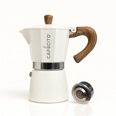 Cafecito Espresso Coffee CAFECITO 모카포트 | 에스프레소 컵 6개 - 283 5g(10온스) 수동 커피 퍼컬레이터 이탈리아 그레카 메이커 스토브탑 카, Cafecito Espresso Coffee CAFEC