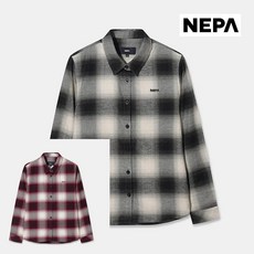 네파 25FW 간절기인기상품 여성 면 체크 긴팔 셔츠 7L61501 NCK1
