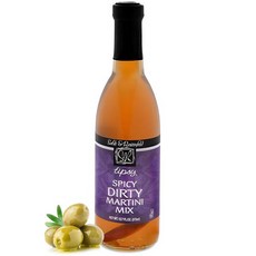 음료베이스 제조 시럽 칵테일 믹스 팁시 스파이시 더티 마티니 위 고소하고 매콤 올리브 주스 진과 보드카 믹서 코셔 파브 세이블 앤 로젠펠드 12.7 Fl Oz (팩 6), Spicy Dirty Martini Mix, 12.7 Fl Oz (Pack of 1), 375ml