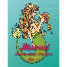 Mermaid Coloring Book For Girls Age 4-8: 40 Cute Unique & Imaging Mermaid to color for celebrating... Paperback, Independently Published, English, 9798554722394