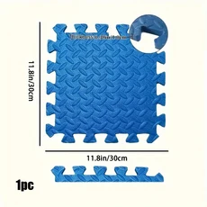 홈짐매트 운동매트 퍼즐 운동 스포츠 체육관 매트 보호 EVA 잎 그레인 바닥 매트 요가 피트니스 미끄럼 방지 접합 러그 운동 폼 바닥 매트, 14) Blue Beige - 16Pcs