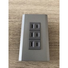 Panasonic 國際牌 單顆三插座 搭配消光灰面板, 1個
