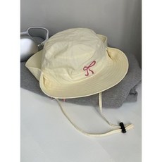 夏季UV防護弓形水桶帽 - 透氣快乾陽光帽，適合戶外露營和健行, 奶油色