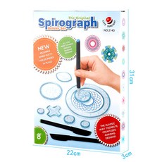 Spirograph 兒童美術繪畫尺 益智教學文具套裝, 彩盒, 1個
