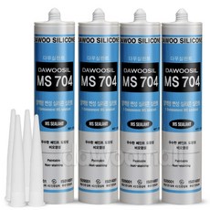 *다우몰* 외부용 크랙 보수 방수 우레탄 실리콘 MS704, 1세트, 녹색-P0000DKN(4개입)