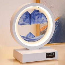 모래시계 모래멍 인테리어 스톱워치 탁상 샌드아트, 상세페이지 참고, 레드 무선충전 블루투스스피커