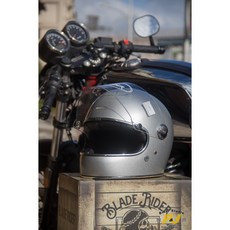 P&J 捷寶 騎士部品 bladerider 二代 玻纖維 復古 小帽體 超輕量 樂高帽 亮銀色, 1個, XXL