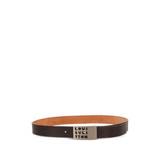 루이 비통 중고 인그레이빙 버클 레더 벨트