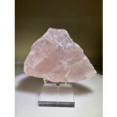 天然薔薇石英擺件, 莫桑比克鏡面粉水晶原礦