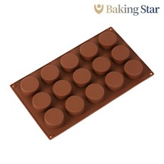 쿠킹플러스 실리콘몰드 미니도루떼 15구 양갱 오란다 화과자 초콜릿 몰드, 1개