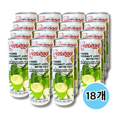 타스코 YOUNG COCONUT JUICE WITH PULP, 240ml, 18개