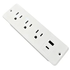 FUNAYA EU 플러그 AC 전원 스트립 독립 스위치 2500W 유럽형 KR 콘센트 US, 3AC white