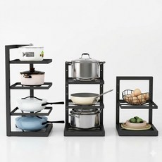 주방 싱크대 하부장 냄비 프라이팬 정리대 4단 선반 싱크대수납 프라이팬정리 다용도정리대