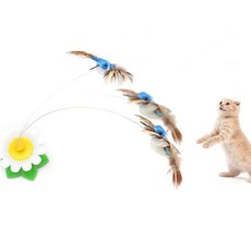 움직이는 벌새 파리쫓는 기 팔랑 고양이 자동 장난감tae9+5Mta