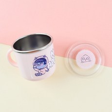 카카오프렌즈 BFF 안전 핸들 논슬립 뚜껑 스텐 컵 KF6598, 1개