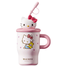 StarR 입체 산리오 캐릭터 빨대 미니 보온병, 1개, 500ml, 헬로 키티 1개, 500ml, 헬로 키티