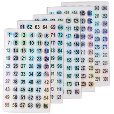 이음모음 레인보우 숫자 스티커 1-300번, 프리미엄세트, 2팩