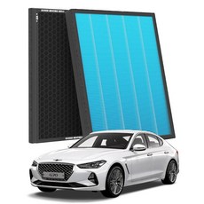 1+1 PM 0.3 에어컨필터 활성탄 블루 초미세먼지, 2개, G70 (17~21.01) [FCP-09]