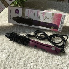 볼륨고데기 빗고데기 빗 뿌리 브러쉬 볼륨 퍼플 차홍볼륨고데기 미니, A