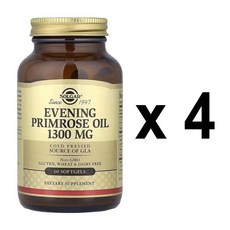 솔가 달맞이꽃(이브닝 프림로즈)오일 1300mg 소프트젤 60정 4개