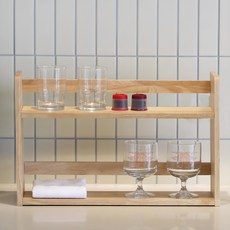 acacia home 原木桌上架2層 大型, 單色