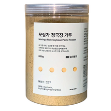 [한 통으로 3가지] 프리미엄 국산 모링가 발효콩 전통 단백질 분말 (타먹고 뿌리고 요리) 청국장가루, 600g, 1개