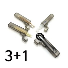 휴대용 치간 칫솔 케이스 면봉 이쑤시개 케이스 인공눈물 알약 보관함 3+1 4개, 그레이