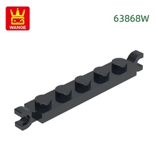 Wange 63868W 100g/101PCS 플레이트 스페셜 1X5 구멍이 있는 이중 헤드 크로스바 블록 Moc 브릭 DIY 부품과, 01 S, 01 트랜스 다크 핑크