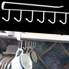 주방 선반 걸이식 찻잔 보관 거치대 클립 고정형 다연결 후크 수납 정리 용품, 1개, 상세페이지 참조