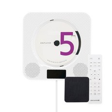 에듀플레이어 DVD플레이어 EA50 + 패브릭 커버색상선택 CD DVD 재생 블루투스 FM라디오 USB, 블랙