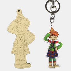 색지청 다문화의상 우드아트 (열쇠고리), 07 태국_파씬&사바이