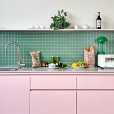 에코필름 에어프리 컬러 타일 퍼프시트지, 허브(50cmX50cm)