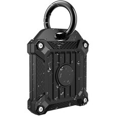 타일메이트 2022 2024 트래커 커버 스크래치 방지 방수 케이스 (카라비너 열쇠 가방 고양이 개 목걸이 홀더용 키체인 포함), 1 Pack, Black