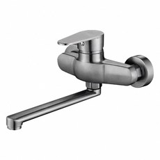 蝴蝶衛浴【LF無鉛認證】304冷熱混合水龍頭.E201.304不銹鋼水龍頭.台製40芯.出水管可移動, 1個, (7162+無鉛7170) 主體+開關彎頭