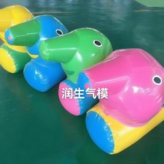 튼튼함이 달라요! 공기만 넣으면 완성되는 만능 에어 놀이터 기구 놀이공원 야외 장난감, 4. 돼지 2마리 양날 초두껍