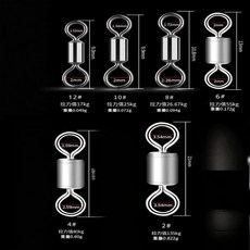 強力八字轉環 漁具連接器, 1個, 合金8字環 2號 1枚