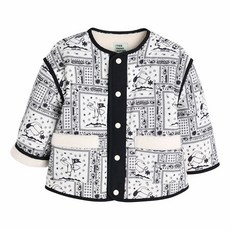 컬리수 아동 페이즐리 덤블배색 패딩 점퍼 C244JM356P