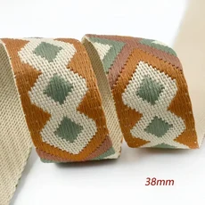 2-5미터 미티 폴리에스터 자카드 웨빙 테이프 38/50mm 백팩 스트랩 리본 벨트 의류 바인딩 밴드 DIY 재봉, 03 3Meters, 06 02-38mm