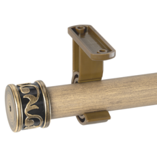 모던뷰 커튼봉 25mm 모던 거실 창문 길이조절 커텐봉 세트, [골드]