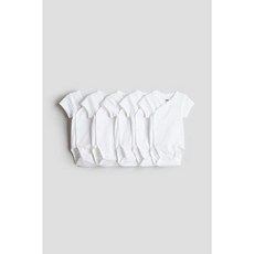 H&M 브랜드관 코튼 바디수트 5피스 세트 화이트 0827318026