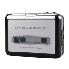 USB 카세트 플레이어 오래된 테이프 오디오 캡처 자동 역방향 테이프이어폰이있는 MP3 형식 변환기