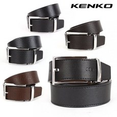 켄코 kn-107 남성 정장벨트 자동벨트 혁대 소가죽 남자혁띠, 브라운B